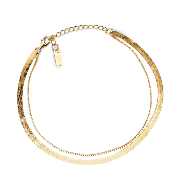 Anklet Double String SS Gold