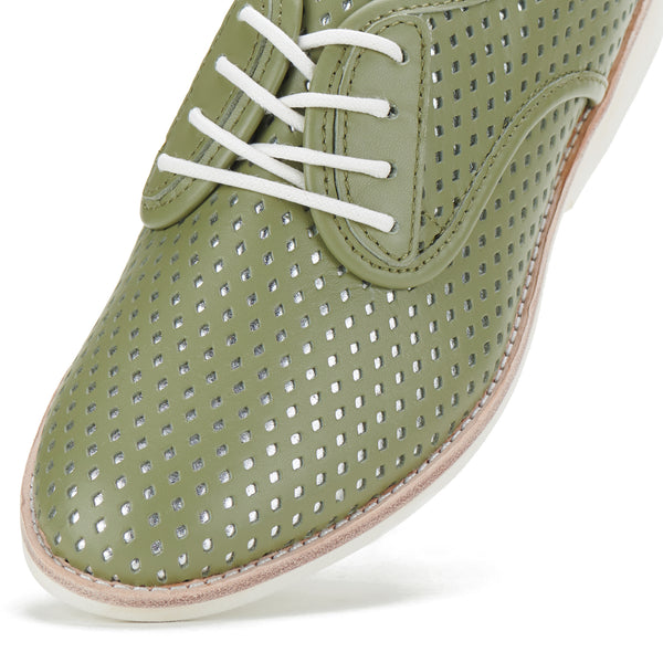 Derby Punch Overlay Olive/Silver