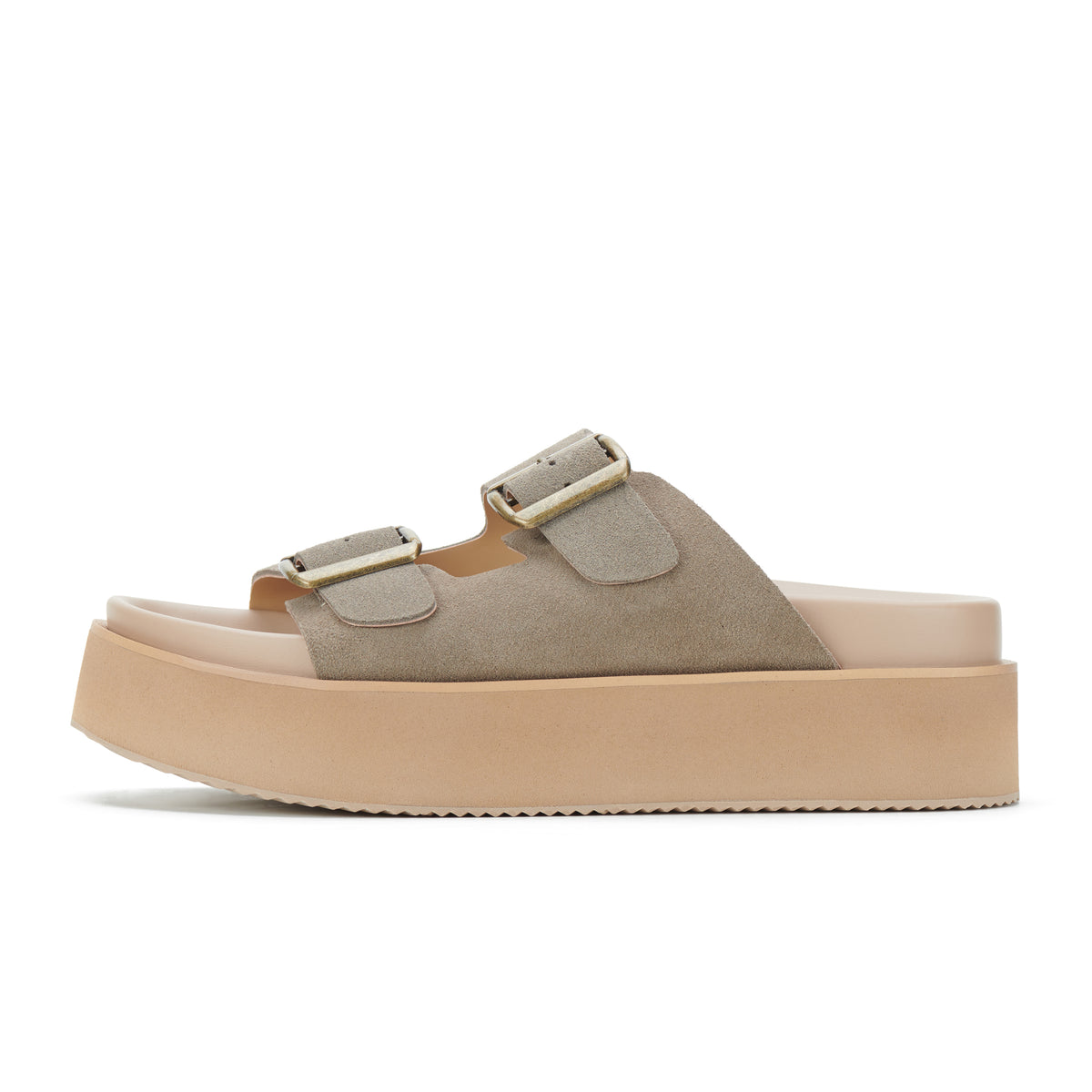 Ace Slide Taupe Suede