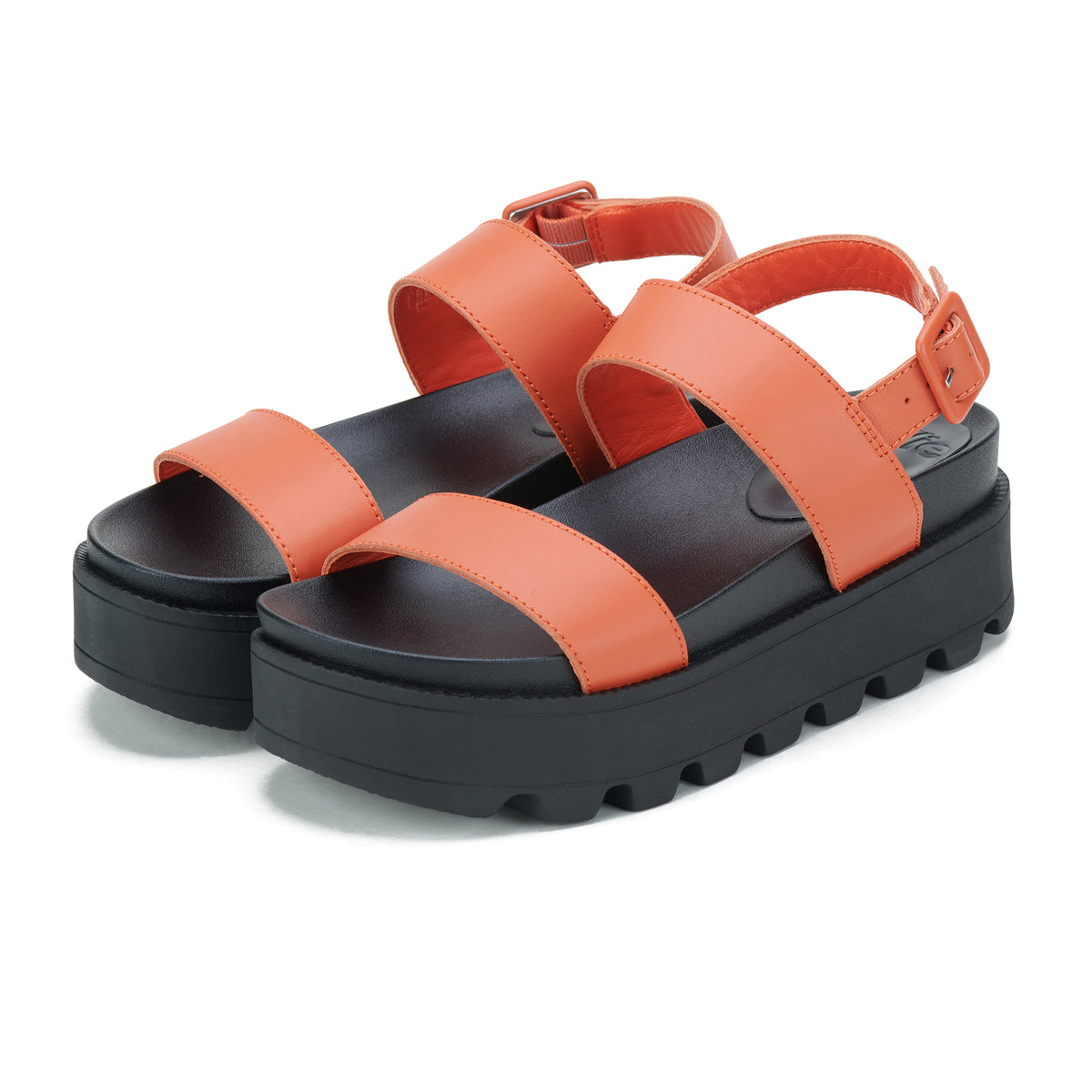 Zeze Wedge Strap Tangerine/Blk