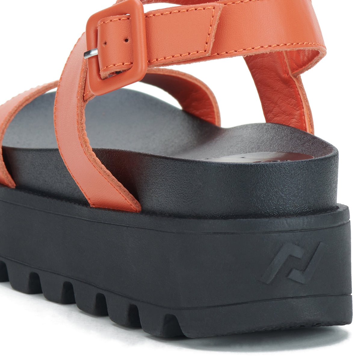 Zeze Wedge Strap Tangerine/Blk