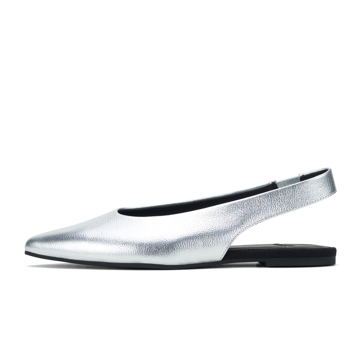 Pointed Slingback Silver