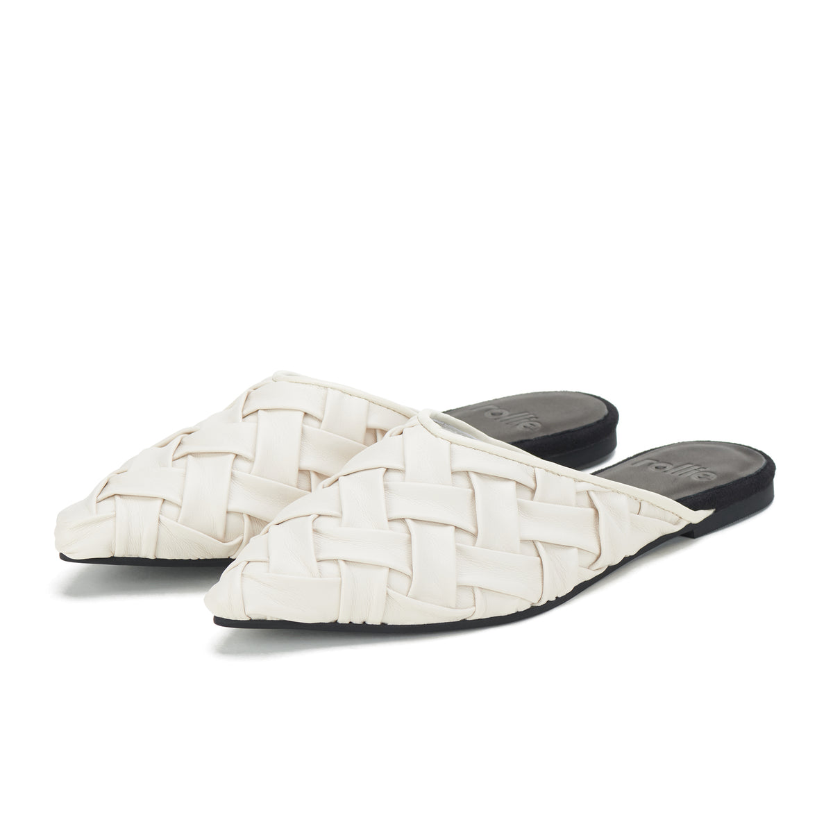 Pointed Mule Soft Woven White