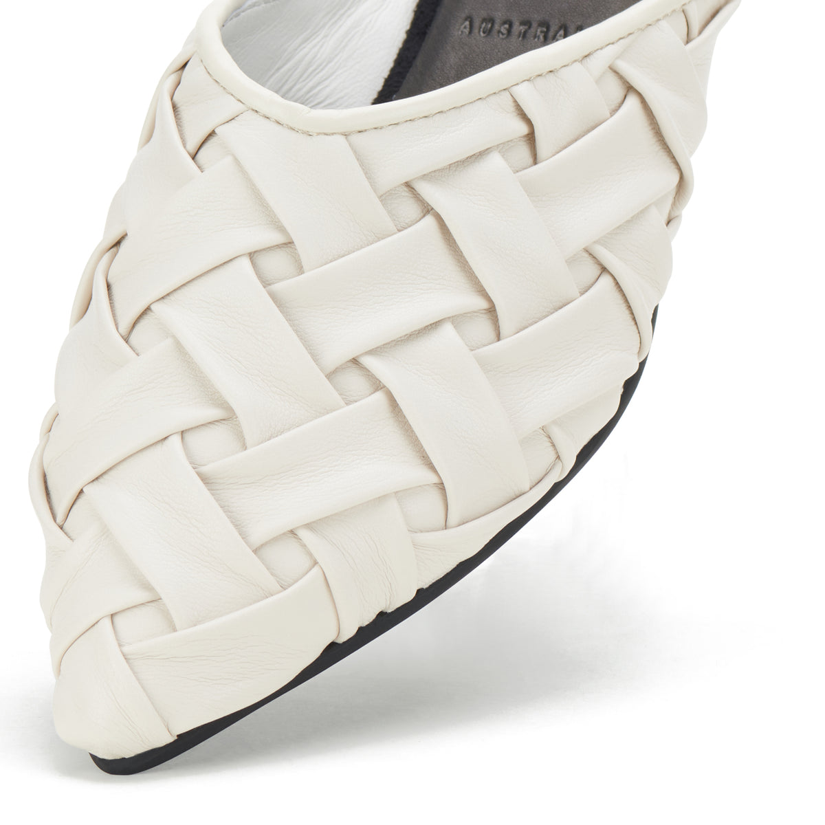 Pointed Mule Soft Woven White