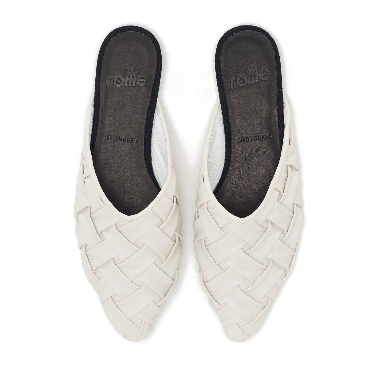 Pointed Mule Soft Woven White