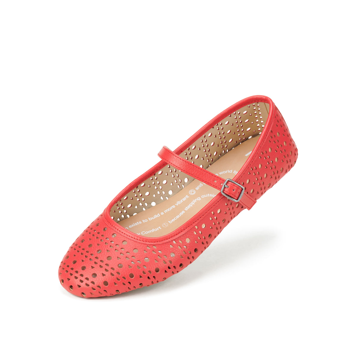 Ballet Mary Jane Laser Fiesta Red