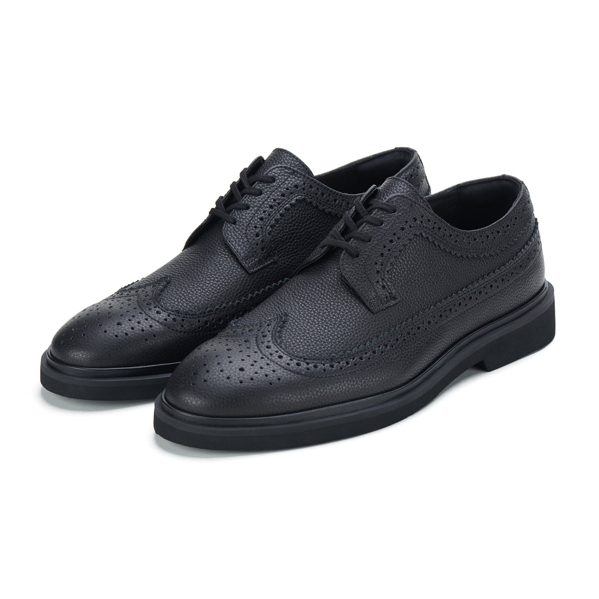 Brogue Gibson Mens Black Tumble