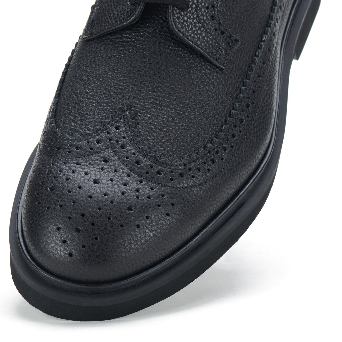 Brogue Gibson Mens Black Tumble