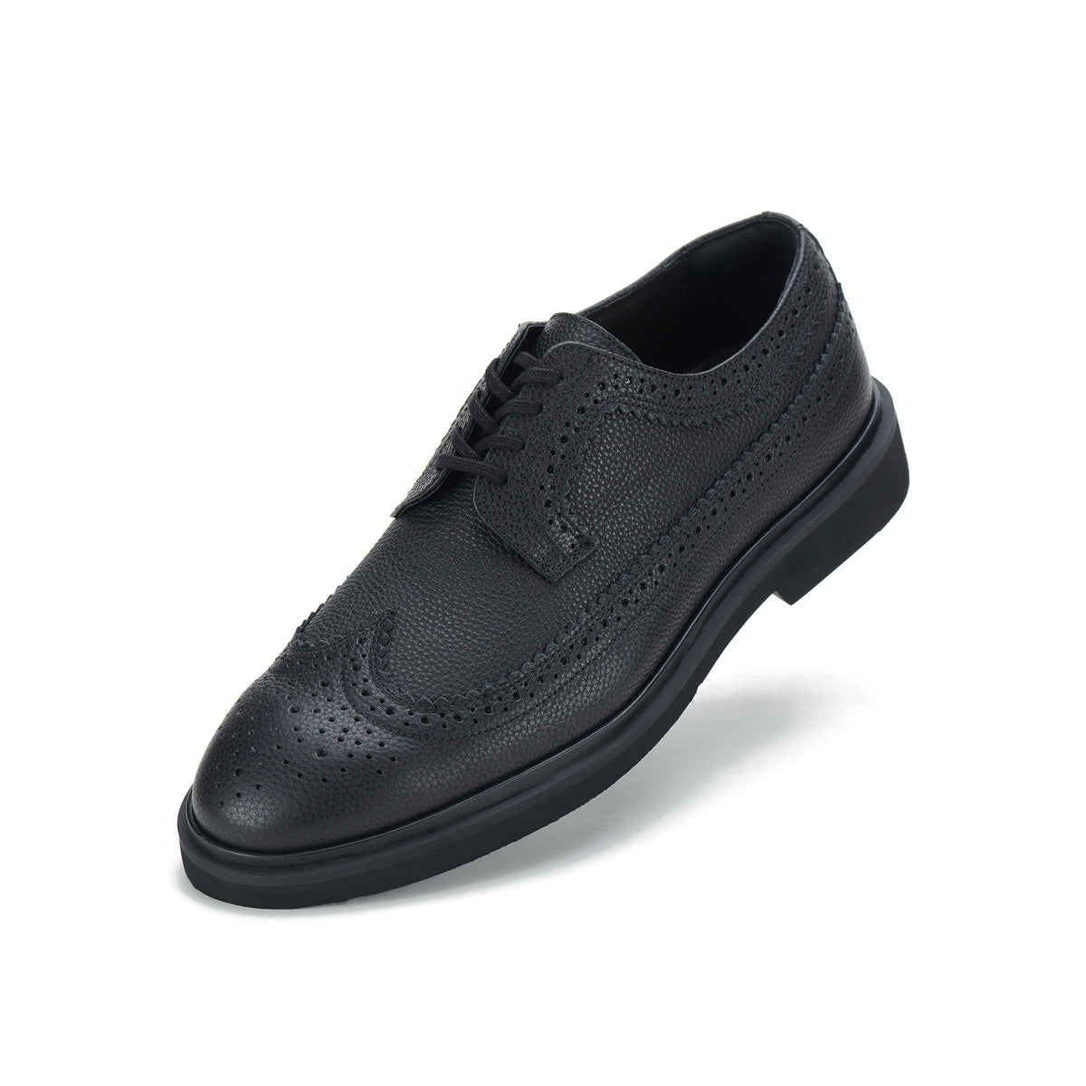 Brogue Gibson Mens Black Tumble