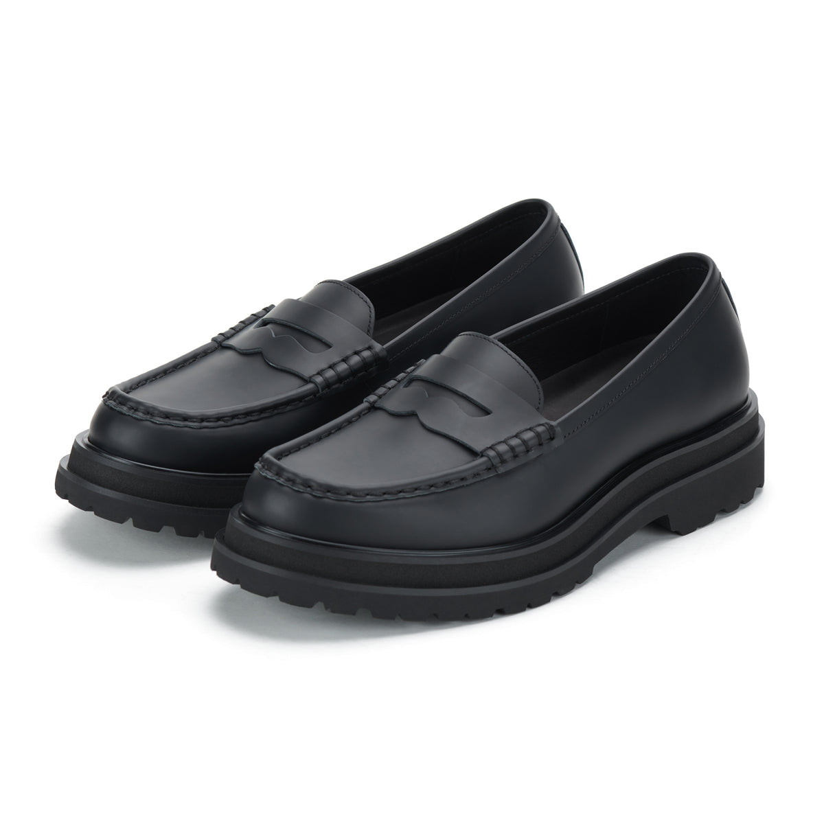 Loafer Mens Step Black Sleek