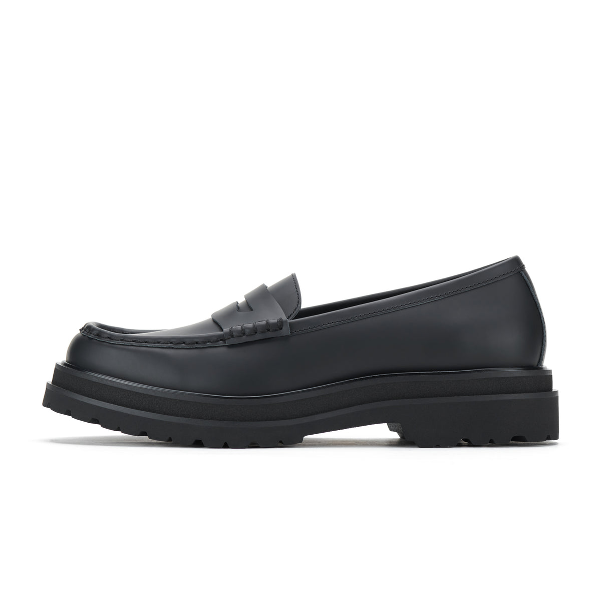 Loafer Mens Step Black Sleek