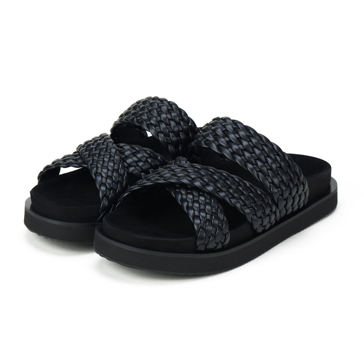 Rhodes Cross Slide Black Weave