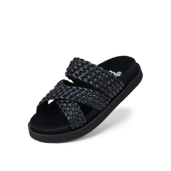 Rhodes Cross Slide Black Weave