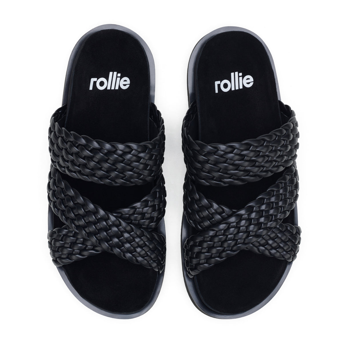 Rhodes Cross Slide Black Weave