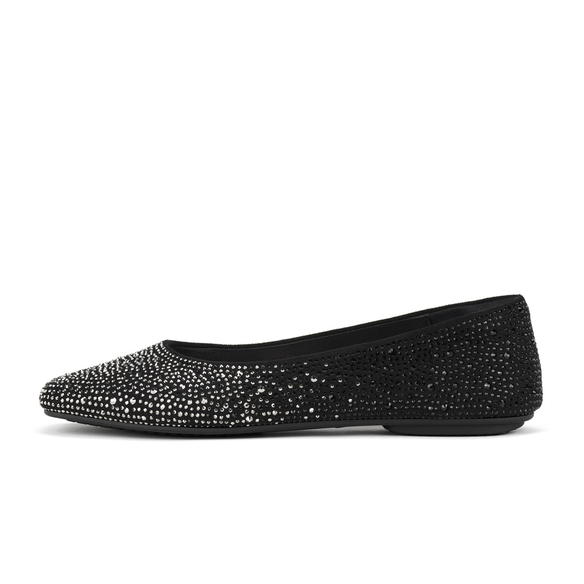 Ballet Square Toe Rhinestone Ombre Black/Silver