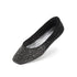 Ballet Square Toe Rhinestone Ombre Black/Silver