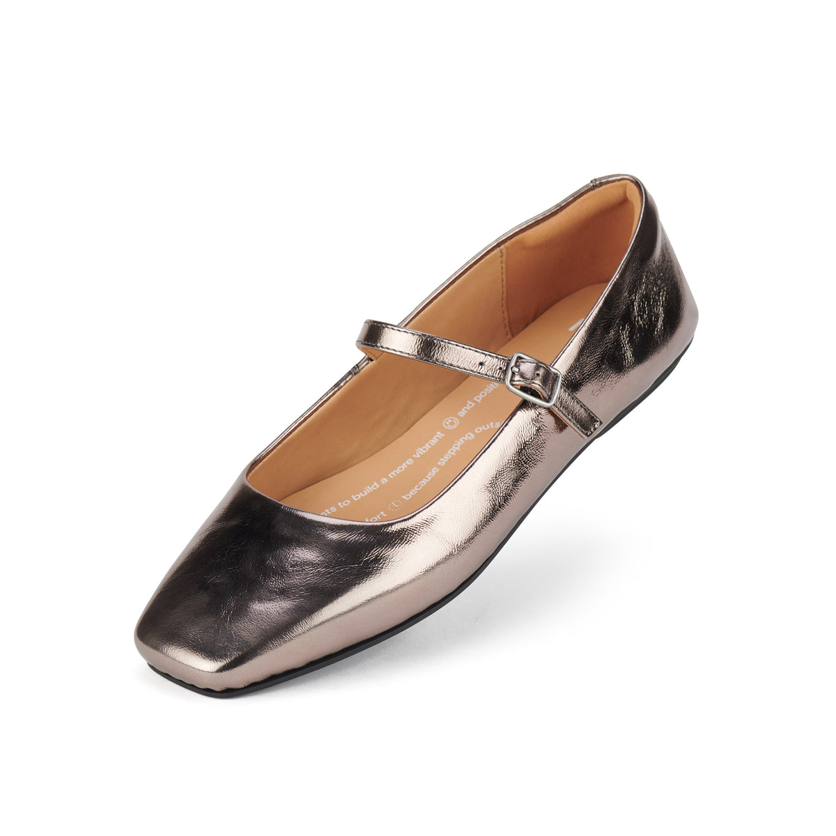 Ballet MJ Square Toe Pewter Patent