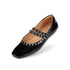 Ballet MJ Square Toe Stud Black Patent