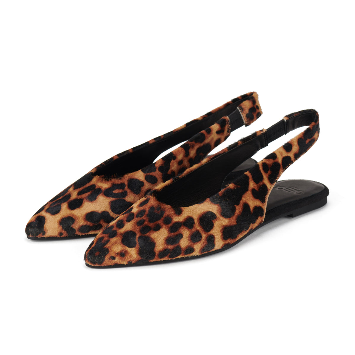 Pointed Slingback Dark Camel Leopard