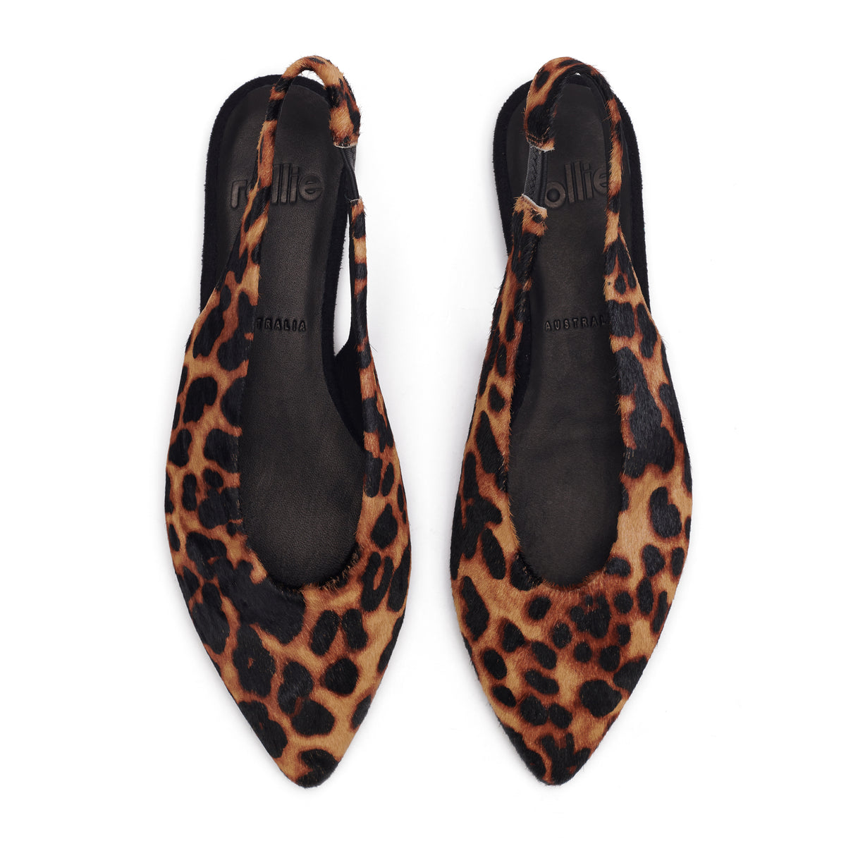 Pointed Slingback Dark Camel Leopard