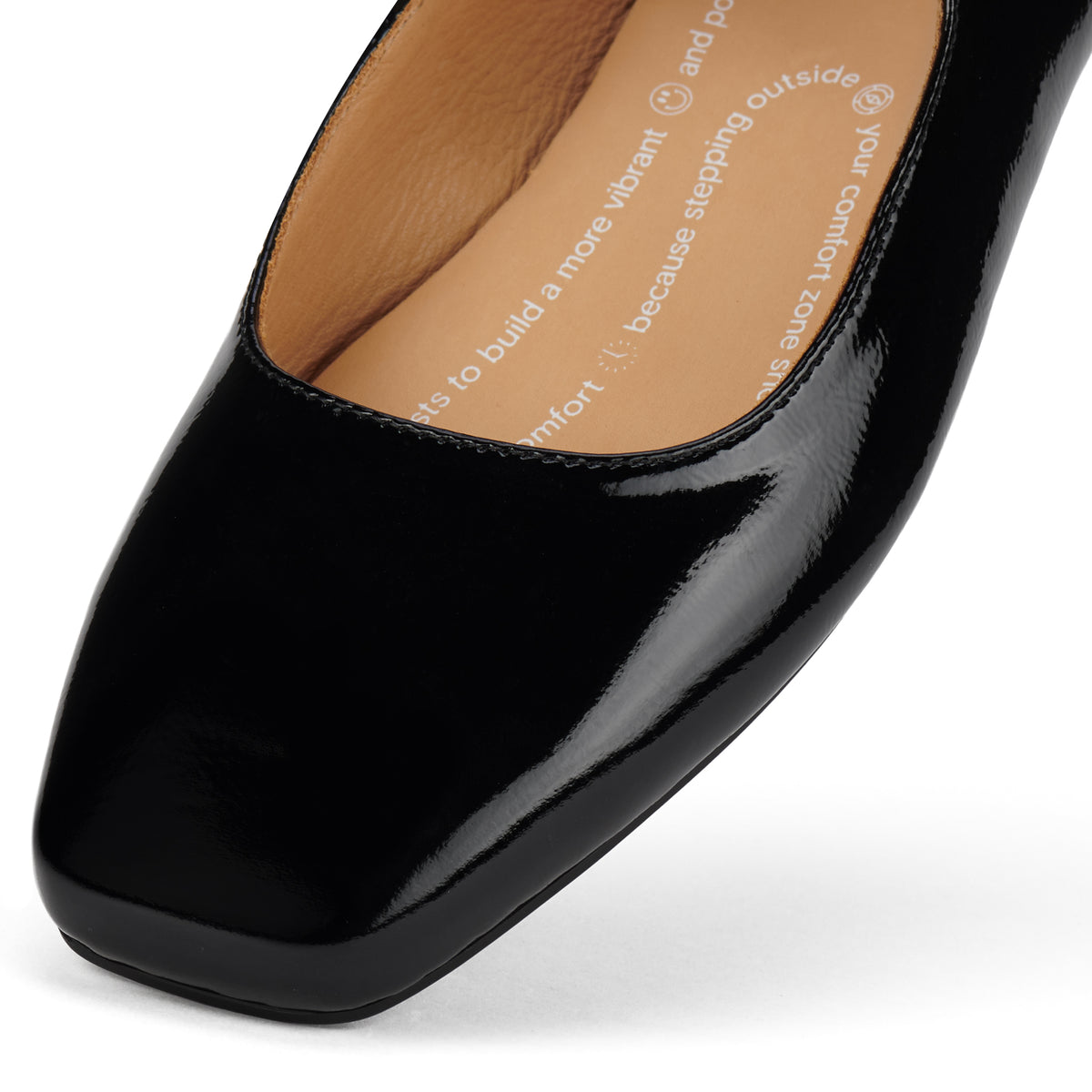 Ballet MJ Square Toe Black Patent