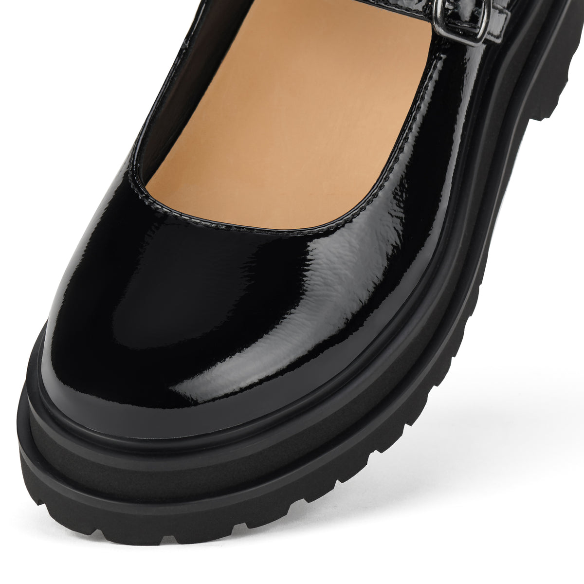 Mary Jane Step Black Patent