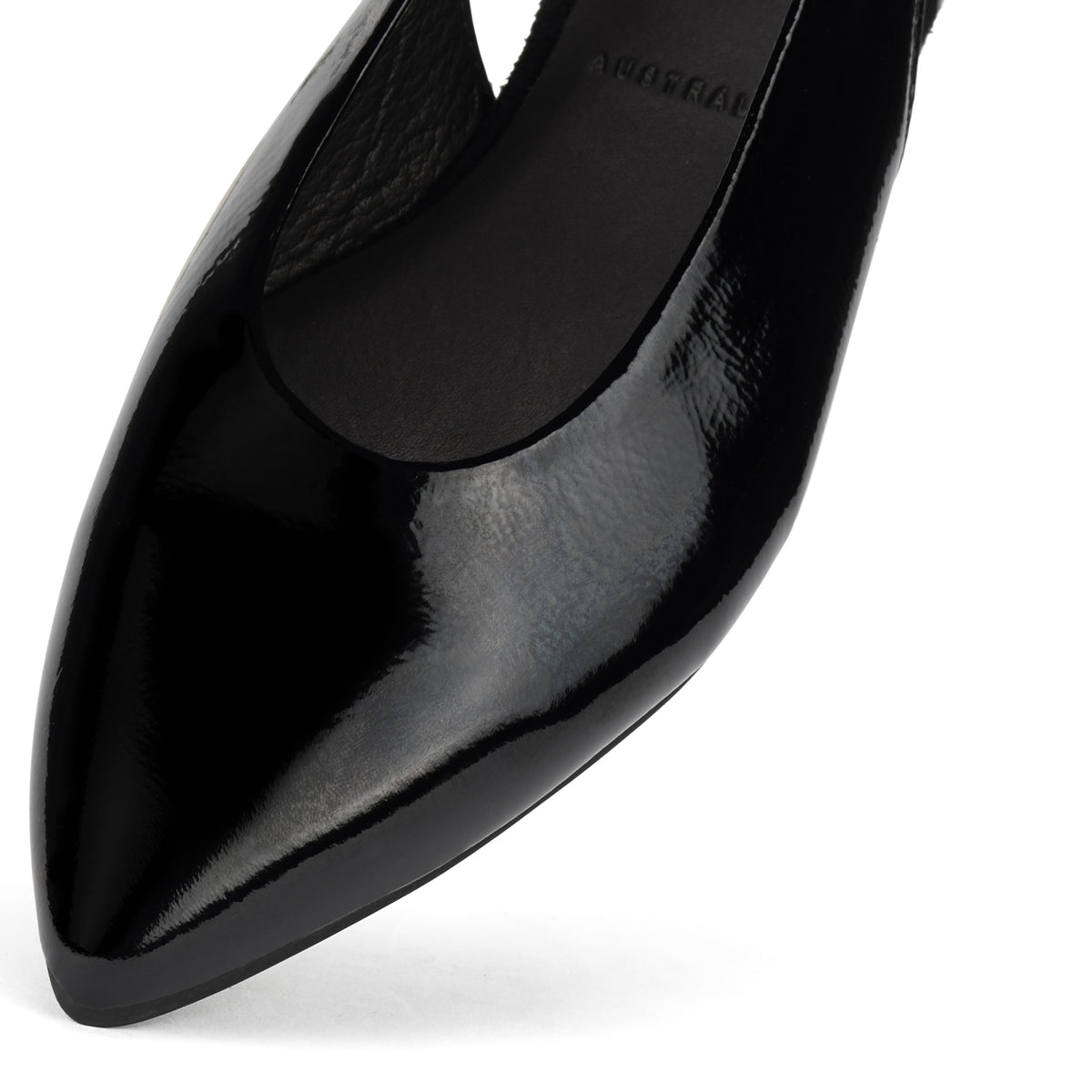 Pointed Slingback Black Patent