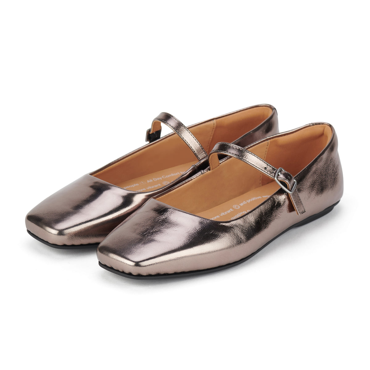 Ballet MJ Square Toe Pewter Patent