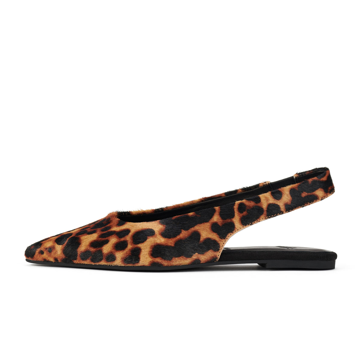 Pointed Slingback Dark Camel Leopard