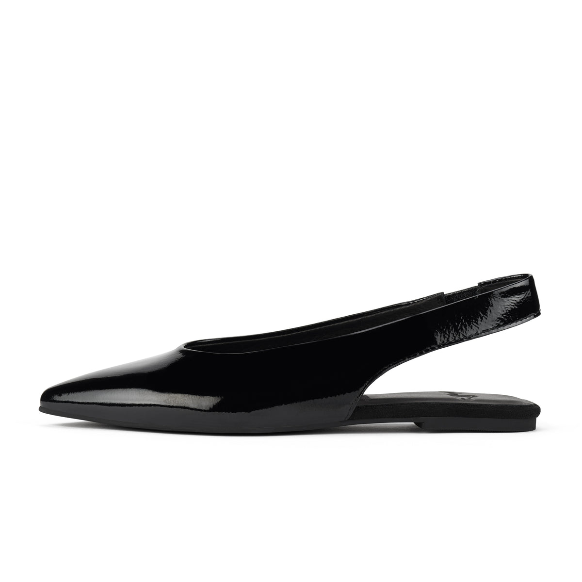 Pointed Slingback Black Patent