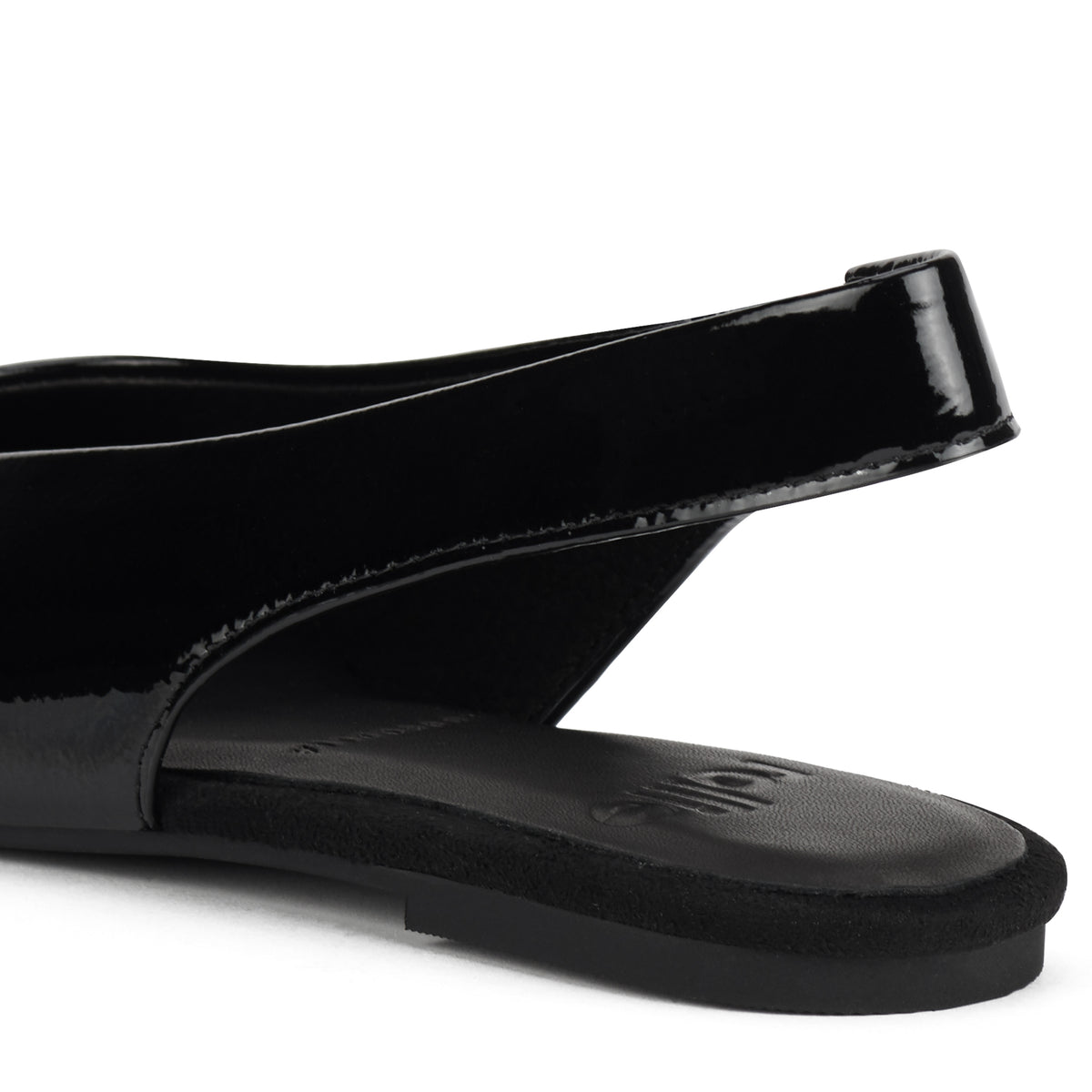 Pointed Slingback Black Patent