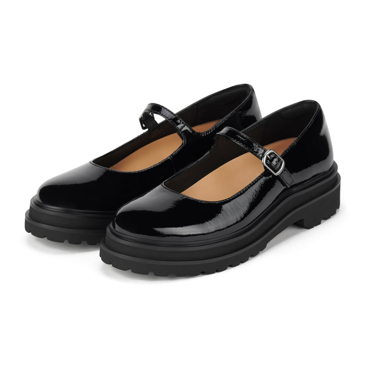 Mary Jane Step Black Patent