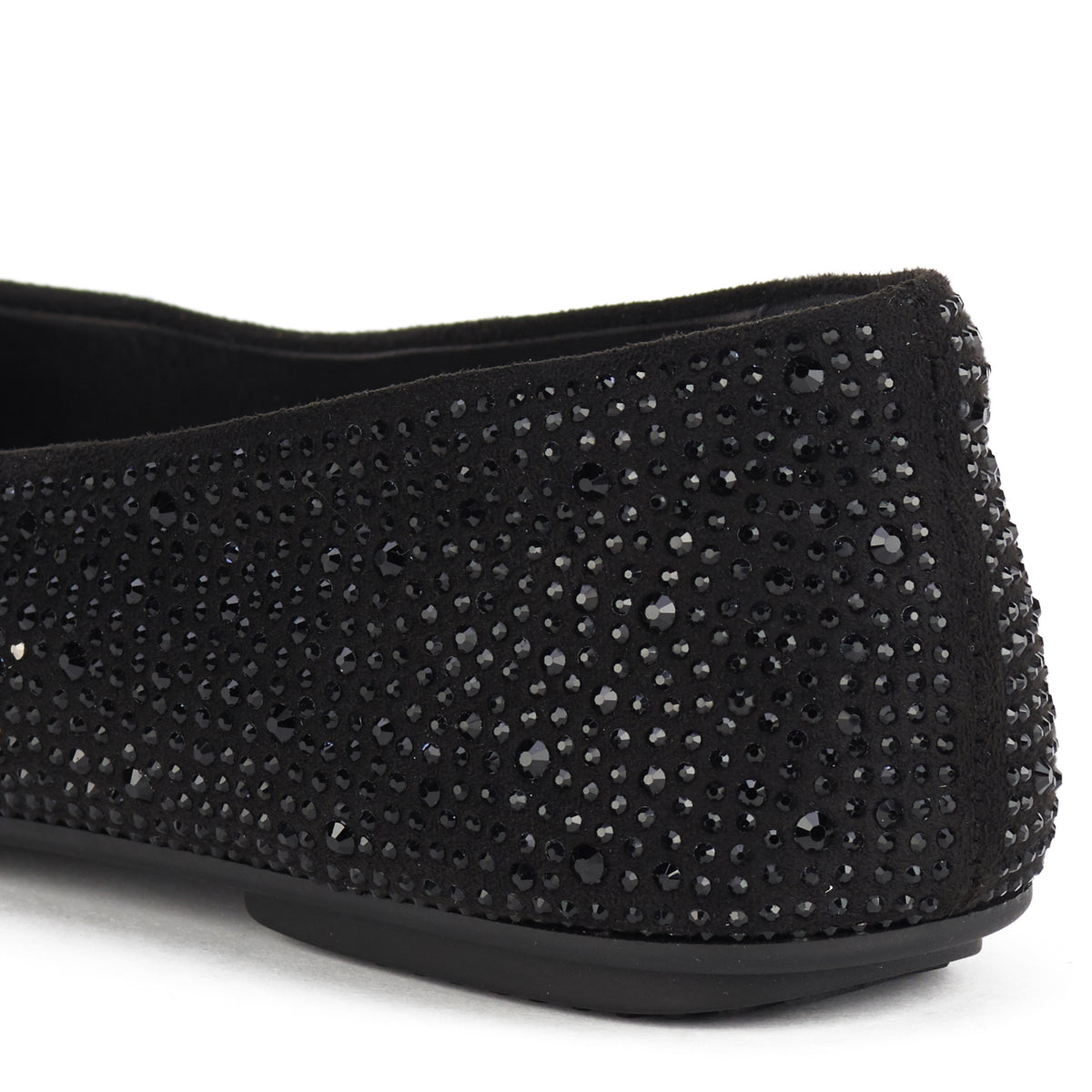 Ballet Square Toe Rhinestone Ombre Black/Silver