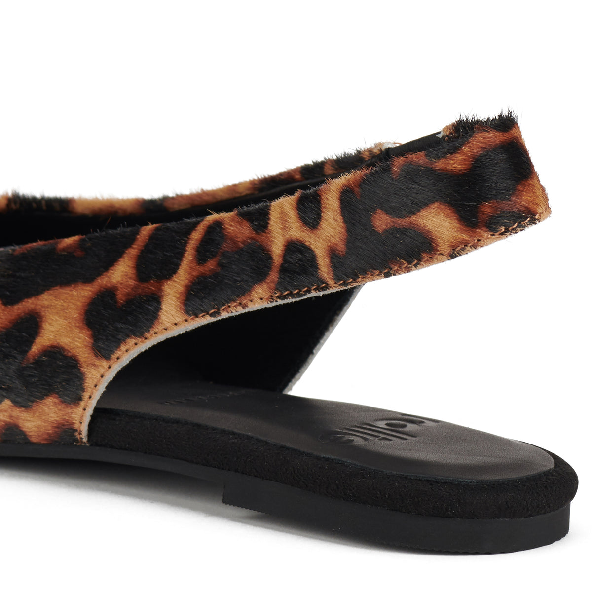 Pointed Slingback Dark Camel Leopard