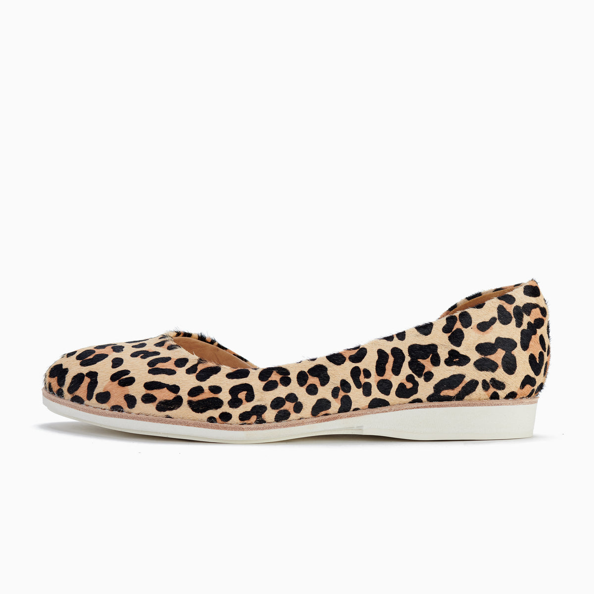 Derby D'Orsay Camel Leopard