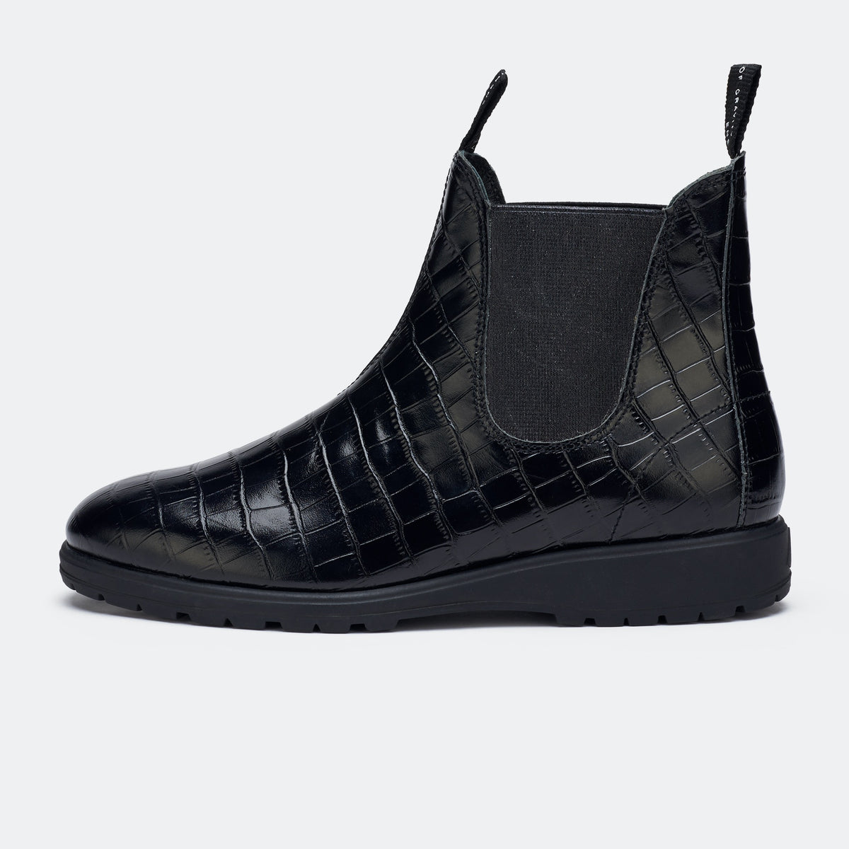 Fields Chelsea Black Patent Croc